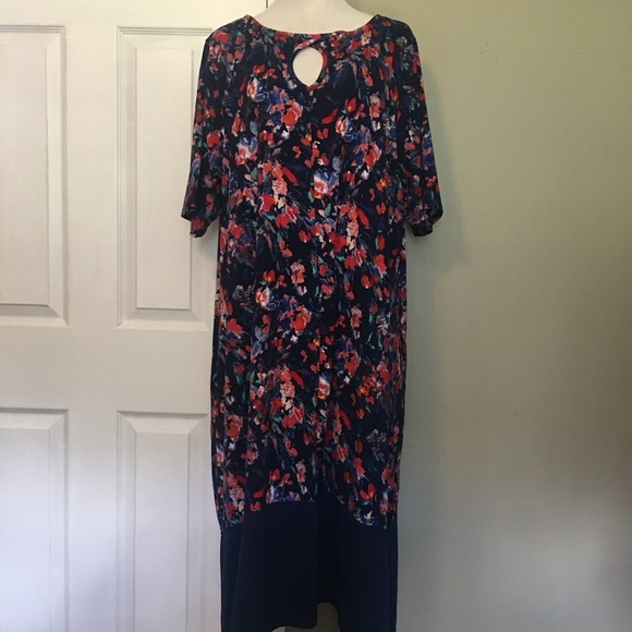 Cuddl Duds Blue Floral Popover Dress 2X - Picture 1 of 8